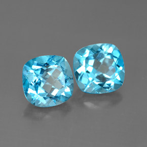 Achetez naturel ct bleue topaze gems, coupe coussin, en provenance brésil chez gemselect. en stock, livraison internationale!