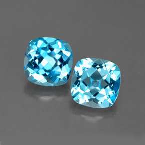 Achetez naturel ct bleue topaze gems, coupe coussin, en provenance brésil chez gemselect. en stock, livraison internationale!
