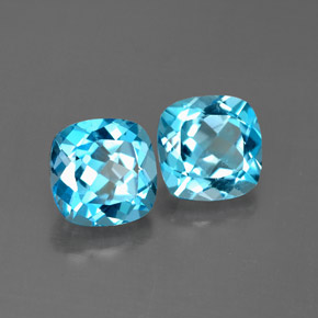 Achetez naturel ct bleue topaze gems, coupe coussin, en provenance brésil chez gemselect. en stock, livraison internationale!