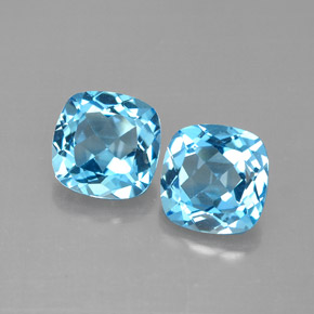Achetez naturel ct bleue topaze gems, coupe coussin, en provenance brésil chez gemselect. en stock, livraison internationale!