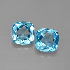 Achetez naturel ct bleue topaze gems, coupe coussin, en provenance brésil chez gemselect. en stock, livraison internationale!