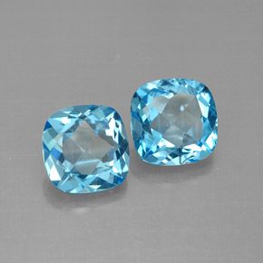 Achetez naturel ct bleue topaze gems, coupe coussin, en provenance brésil chez gemselect. en stock, livraison internationale!