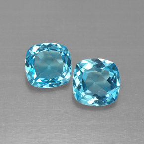 Achetez naturel ct bleue topaze gems, coupe coussin, en provenance brésil chez gemselect. en stock, livraison internationale!