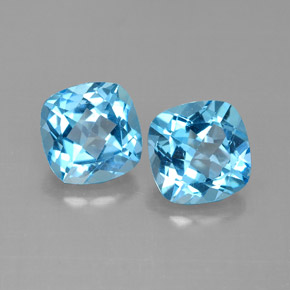 Achetez naturel ct bleue topaze gems, coupe coussin, en provenance brésil chez gemselect. en stock, livraison internationale!