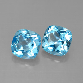 Achetez naturel ct bleue topaze gems, coupe coussin, en provenance brésil chez gemselect. en stock, livraison internationale!