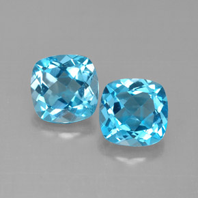 Achetez naturel ct bleue topaze gems, coupe coussin, en provenance brésil chez gemselect. en stock, livraison internationale!