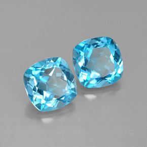 Achetez naturel ct bleue topaze gems, coupe coussin, en provenance brésil chez gemselect. en stock, livraison internationale!