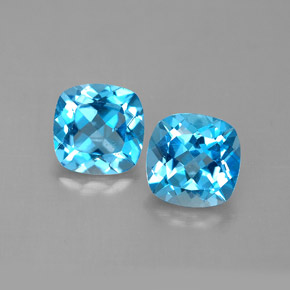 Achetez naturel ct bleue topaze gems, coupe coussin, en provenance brésil chez gemselect. en stock, livraison internationale!