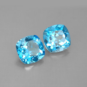 Achetez naturel ct bleue topaze gems, coupe coussin, en provenance brésil chez gemselect. en stock, livraison internationale!