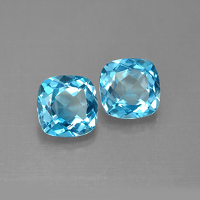 Achetez naturel ct bleue topaze gems, coupe coussin, en provenance brésil chez gemselect. en stock, livraison internationale!