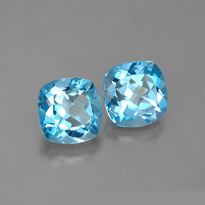 Achetez naturel ct bleue topaze gems, coupe coussin, en provenance brésil chez gemselect. en stock, livraison internationale!