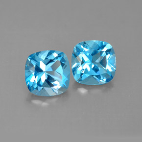 Achetez naturel ct bleue topaze gems, coupe coussin, en provenance brésil chez gemselect. en stock, livraison internationale!