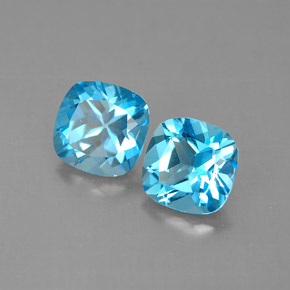 Achetez naturel ct bleue topaze gems, coupe coussin, en provenance brésil chez gemselect. en stock, livraison internationale!