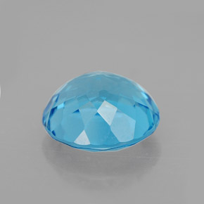 Topaze bleue naturelle coupe roude, 3,29 ct, VVS-VS