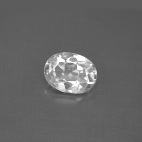 Topaze blanc naturelle coupe ovale, 1,53 ct, VS
