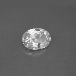 Topaze blanc naturelle coupe ovale, 1,53 ct, VS
