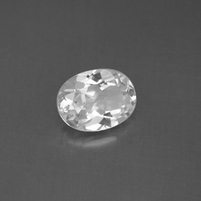 Topaze blanc naturelle coupe ovale, 1,40 ct, VS