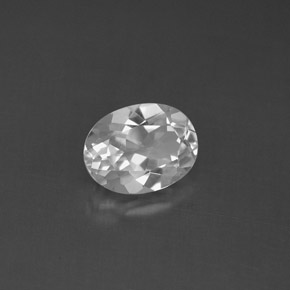 Topaze blanc naturelle coupe ovale, 1,55 ct, VS