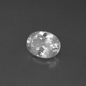 Topaze blanc naturelle coupe ovale, 1,55 ct, VS