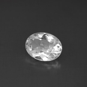 Topaze blanc naturelle coupe ovale, 1,62 ct, VS
