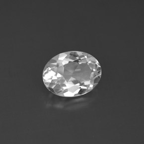 Topaze blanc naturelle coupe ovale, 1,54 ct, VS