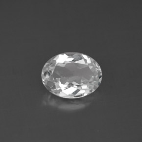 Topaze blanc naturelle coupe ovale, 1,44 ct, VS