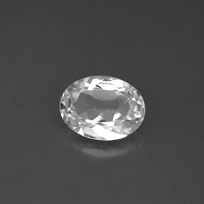 Topaze blanc naturelle coupe ovale, 1,44 ct, VS