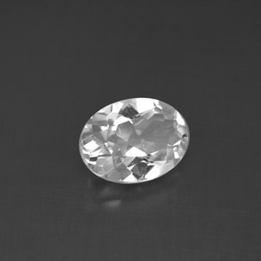 Topaze blanc naturelle coupe ovale, 1,48 ct, VS