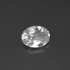 Topaze blanc naturelle coupe ovale, 1,43 ct, VS