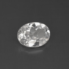 Topaze blanc naturelle coupe ovale, 1,57 ct, VS