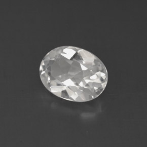 Topaze blanc naturelle coupe ovale, 1,57 ct, VS