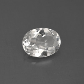 Topaze blanc naturelle coupe ovale, 1,44 ct, VS