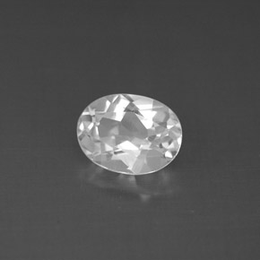 Topaze blanc naturelle coupe ovale, 1,60 ct, VVS-VS