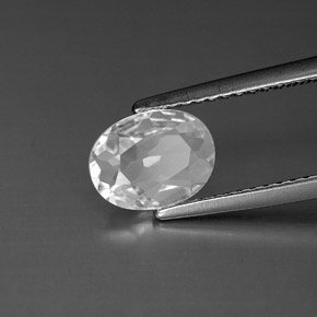 Topaze blanc naturelle coupe ovale, 1,21 ct, VVS-VS