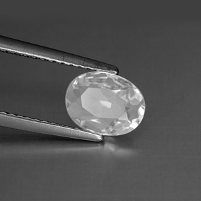 Topaze blanc naturelle coupe ovale, 1,21 ct, VVS-VS