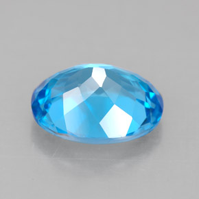 Topaze bleue naturelle coupe ovale, 4,23 ct, VS