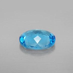 Topaze bleue naturelle coupe ovale, 3,72 ct, VVS-VS