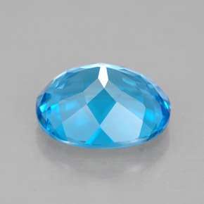 Topaze bleue naturelle coupe ovale, 4,73 ct, VVS-VS