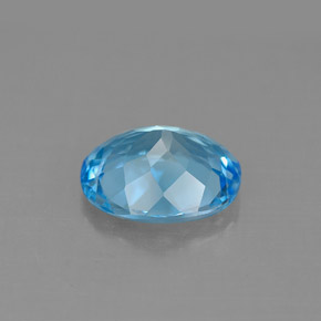 Topaze bleue naturelle coupe ovale, 2,94 ct, VS