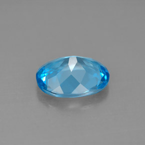 Topaze bleue naturelle coupe ovale, 2,76 ct, VS