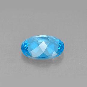 Topaze bleue naturelle coupe ovale, 2,71 ct, VVS-VS