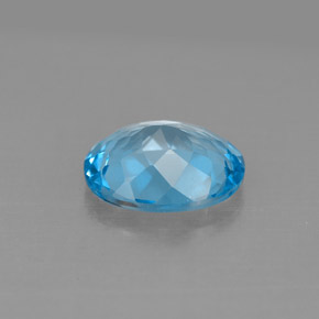 Topaze bleue naturelle coupe ovale, 2,83 ct, VS