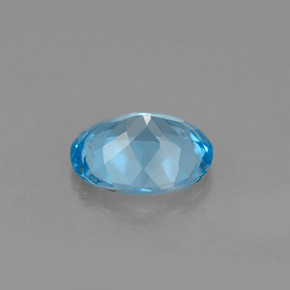 Topaze bleue naturelle coupe ovale, 2,90 ct, VS