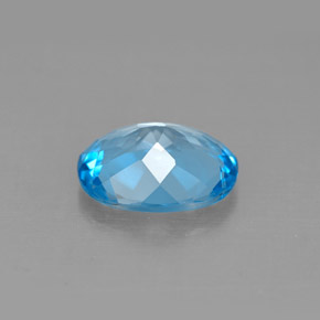 Topaze bleue naturelle coupe ovale, 2,66 ct, VS