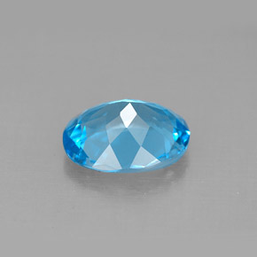 Topaze bleue naturelle coupe ovale, 2,74 ct, VS
