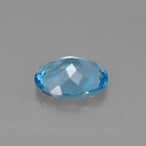 Topaze bleue naturelle coupe ovale, 2,81 ct, VS