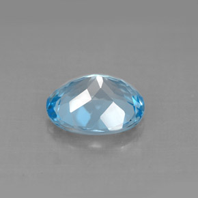 Topaze bleue naturelle coupe ovale, 3,04 ct, VS