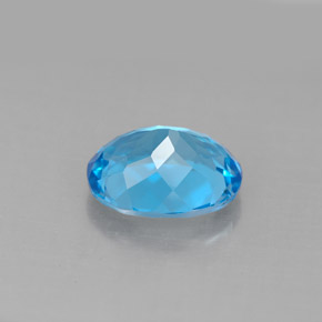Topaze bleue naturelle coupe ovale, 3,20 ct, VS