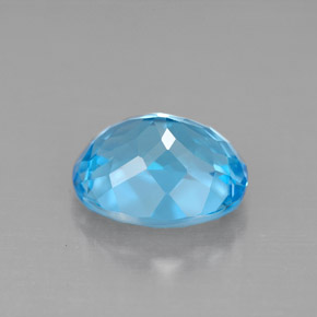 Topaze bleue naturelle coupe ovale, 3,59 ct, VVS-VS