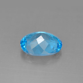 Topaze bleue naturelle coupe ovale, 3,01 ct, VS